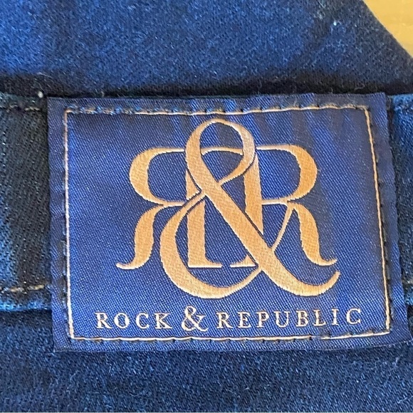 Rock & Republic Kasandra women's size 6 (28) dark wash low rise bootcut jeans - Picture 6 of 9